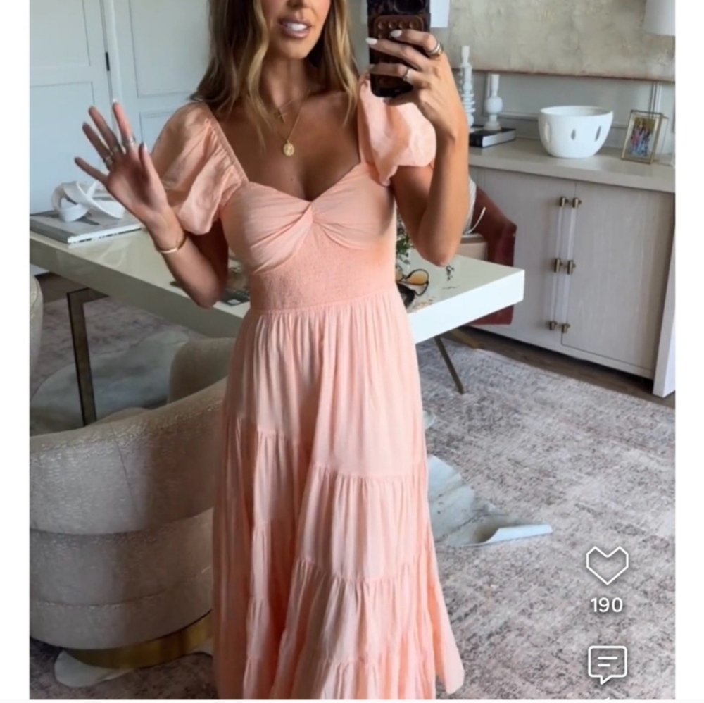 Free People Sundrenched Maxi Almost Apricot XS - Picture 6 of 12
